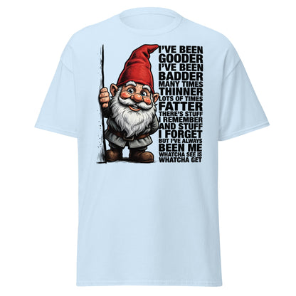 Funny Gnome T-Shirt - Whatcha See Is Whatcha Get - Light Blue - T-Shirts Online