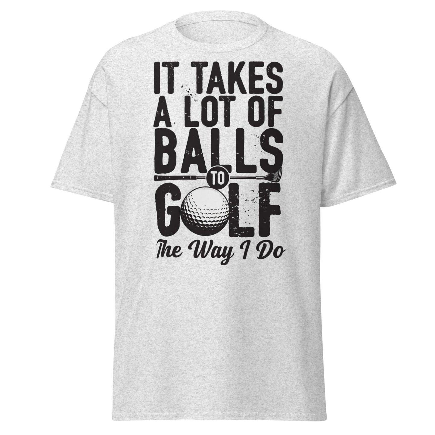 Funny Golf Balls T-Shirt - Humorous Golfer Gift Tee - Ash - T-Shirts Online