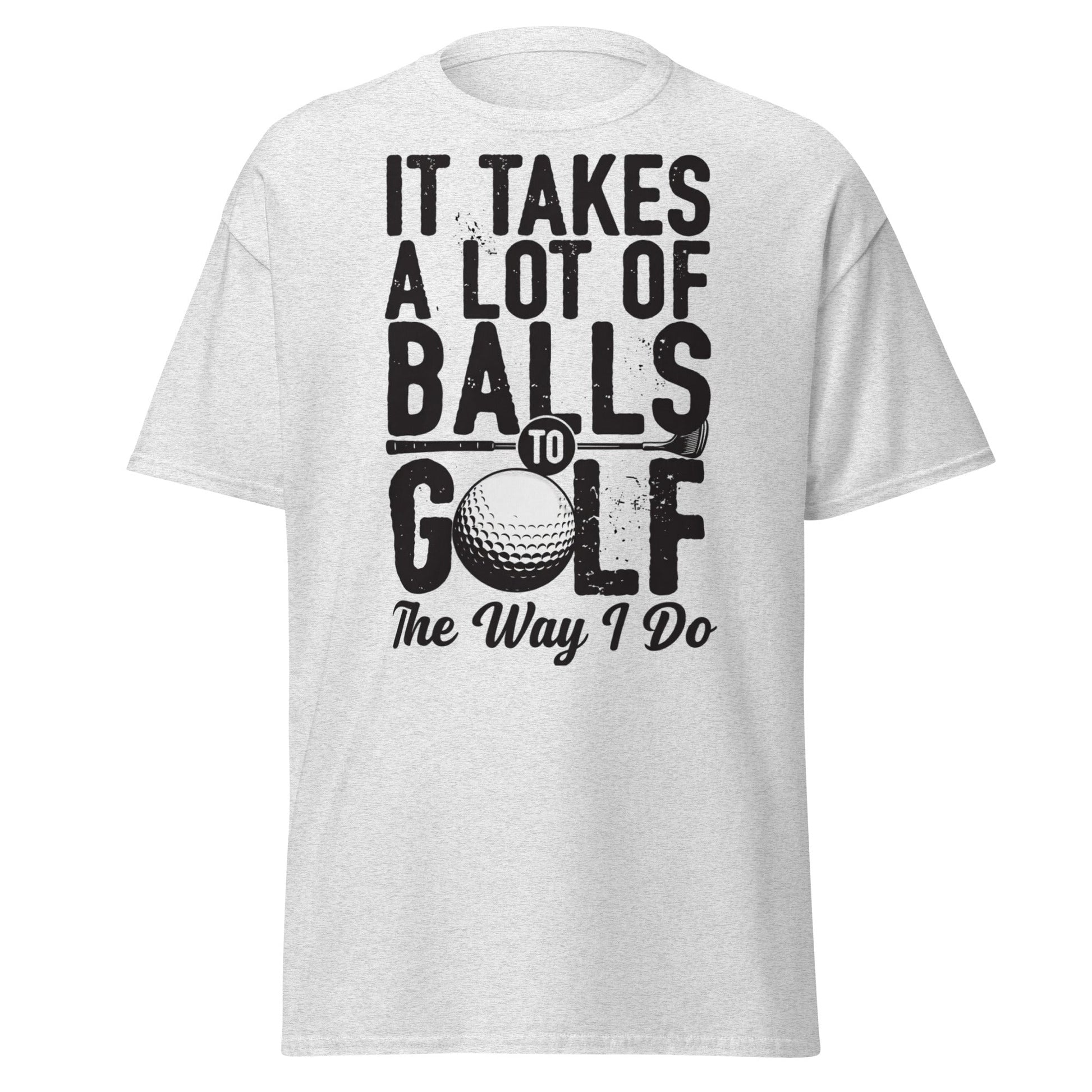Funny Golf Balls T-Shirt - Humorous Golfer Gift Tee - Ash - T-Shirts Online