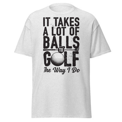 Funny Golf Balls T-Shirt - Humorous Golfer Gift Tee - Ash - T-Shirts Online