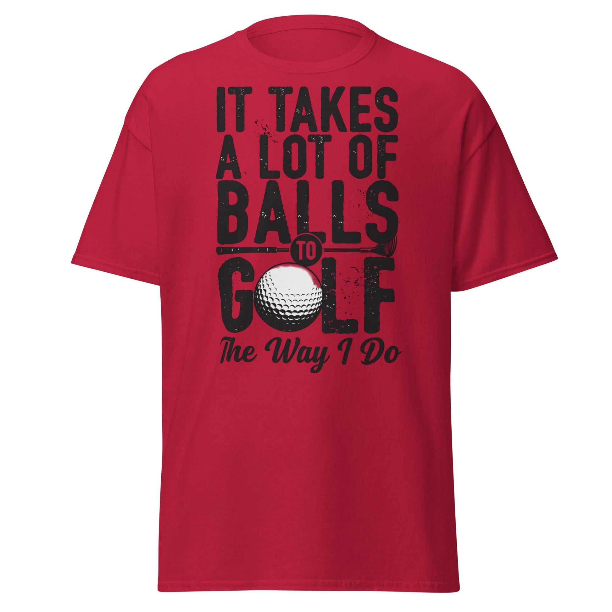 Funny Golf Balls T-Shirt - Humorous Golfer Gift Tee - Cardinal - T-Shirts Online