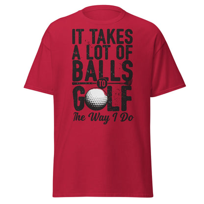 Funny Golf Balls T-Shirt - Humorous Golfer Gift Tee - Cardinal - T-Shirts Online