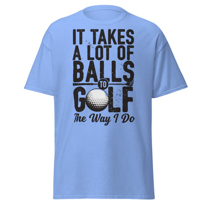 Funny Golf Balls T-Shirt - Humorous Golfer Gift Tee - Carolina Blue - T-Shirts Online