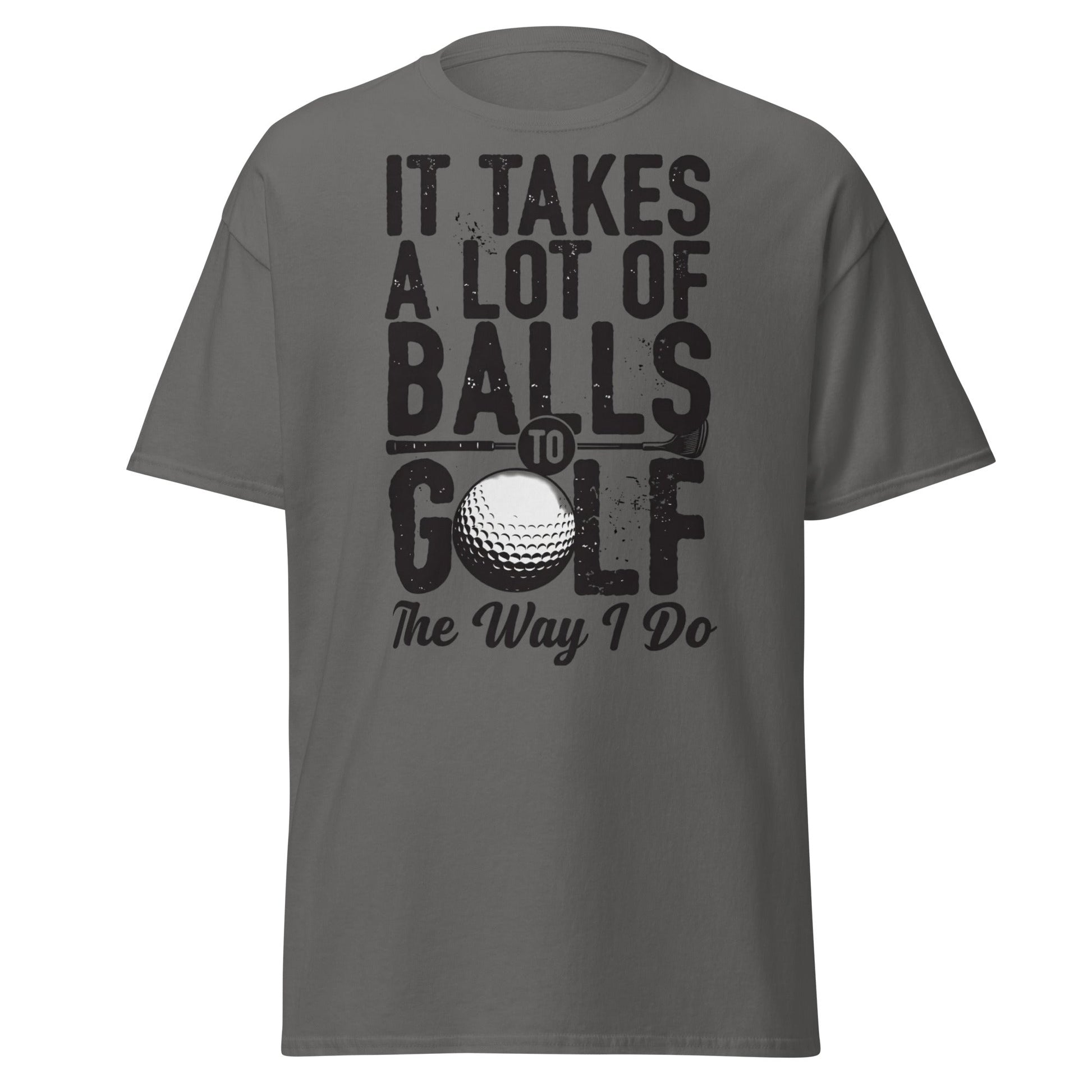 Funny Golf Balls T-Shirt - Humorous Golfer Gift Tee - Charcoal - T-Shirts Online
