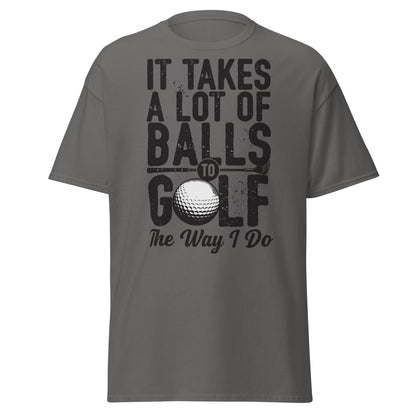 Funny Golf Balls T-Shirt - Humorous Golfer Gift Tee - Charcoal - T-Shirts Online