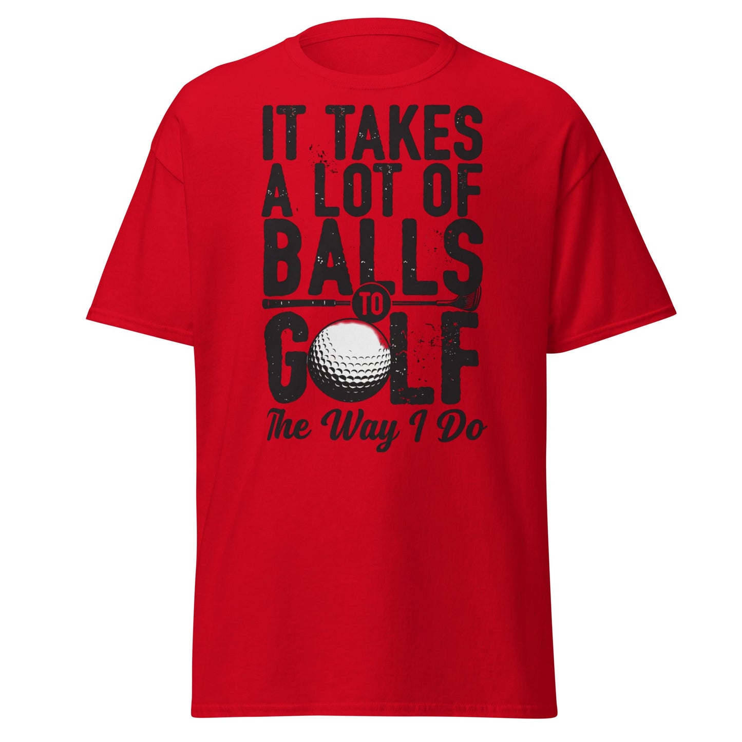 Funny Golf Balls T-Shirt - Humorous Golfer Gift Tee - Red - T-Shirts Online