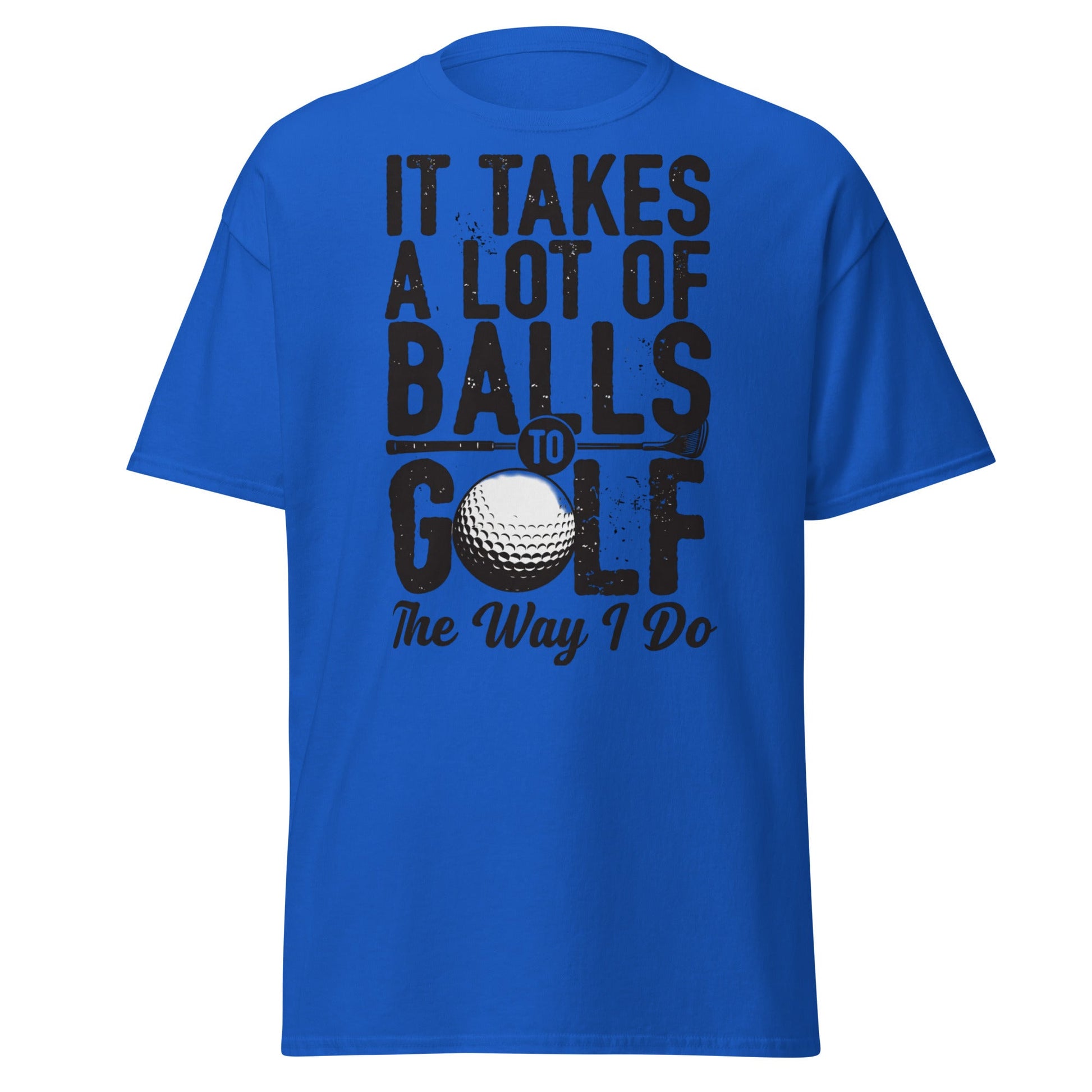 Funny Golf Balls T-Shirt - Humorous Golfer Gift Tee - Royal - T-Shirts Online