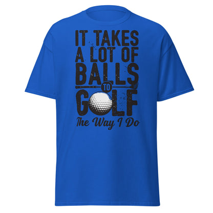 Funny Golf Balls T-Shirt - Humorous Golfer Gift Tee - Royal - T-Shirts Online