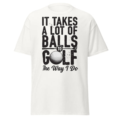 Funny Golf Balls T-Shirt - Humorous Golfer Gift Tee - White - T-Shirts Online