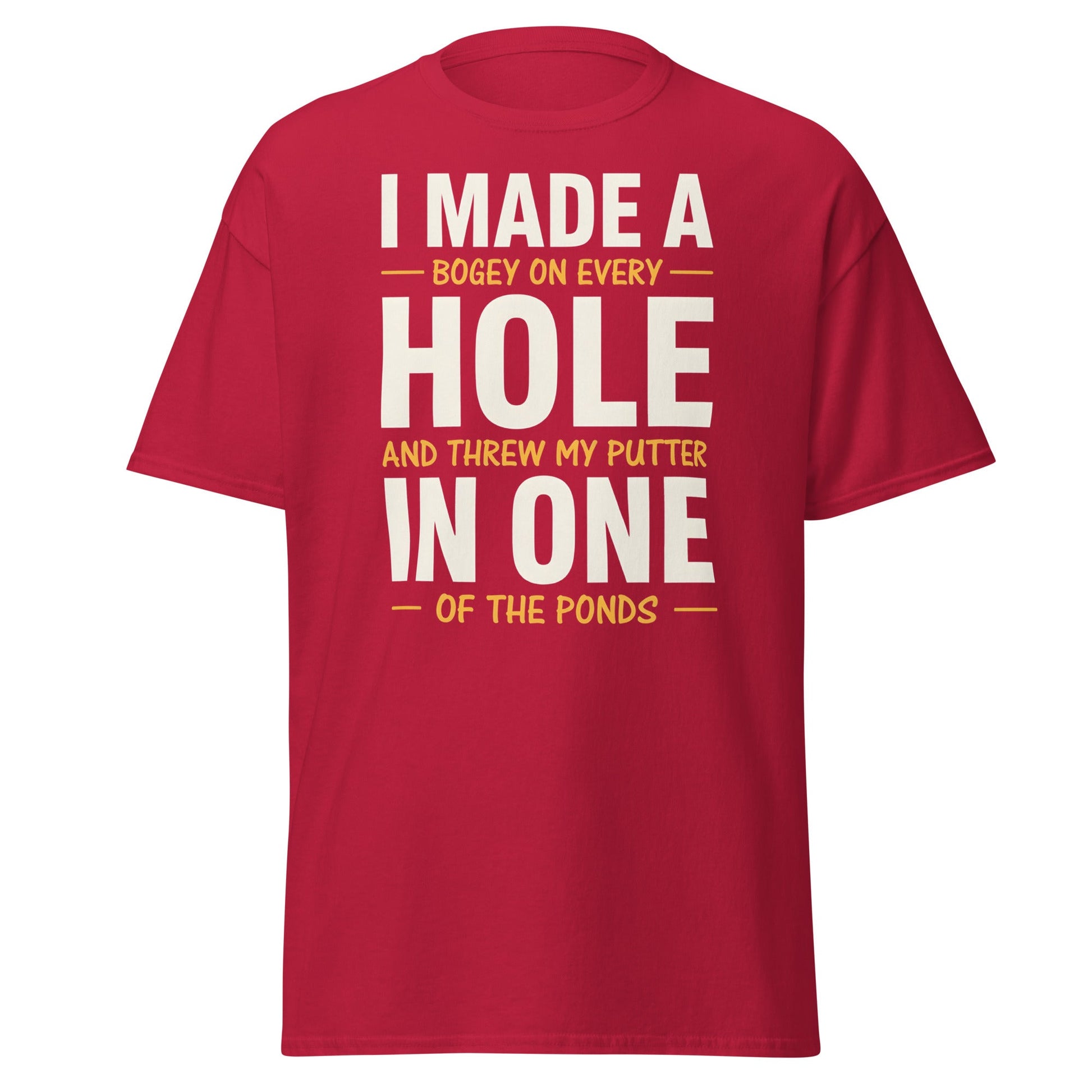 Funny Golf Putter In One T-Shirt - Sarcastic Bogey Golf Tee - Cardinal - T-Shirts Online