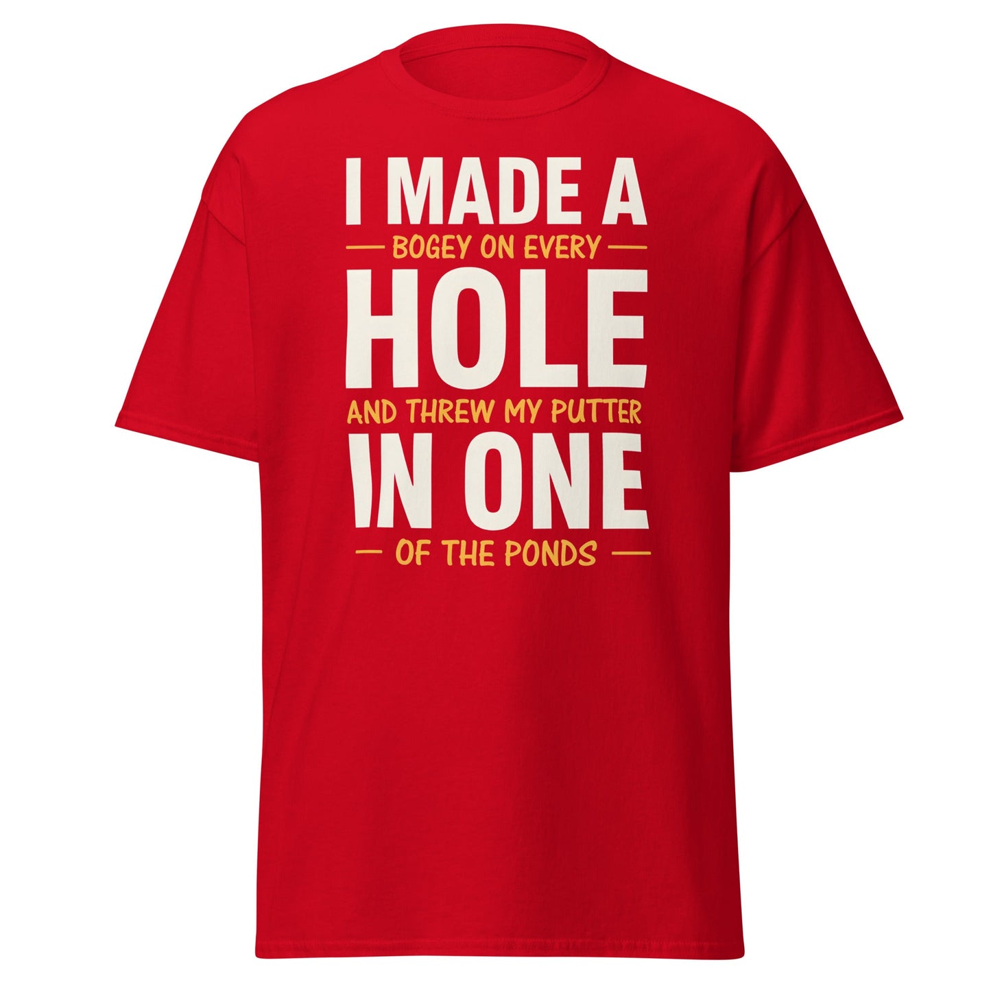 Funny Golf Putter In One T-Shirt - Sarcastic Bogey Golf Tee - Red - T-Shirts Online