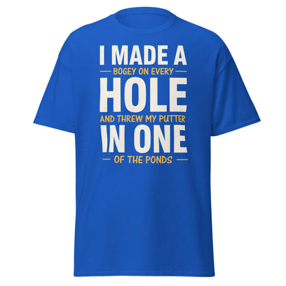 Funny Golf Putter In One T-Shirt - Sarcastic Bogey Golf Tee - Royal - T-Shirts Online