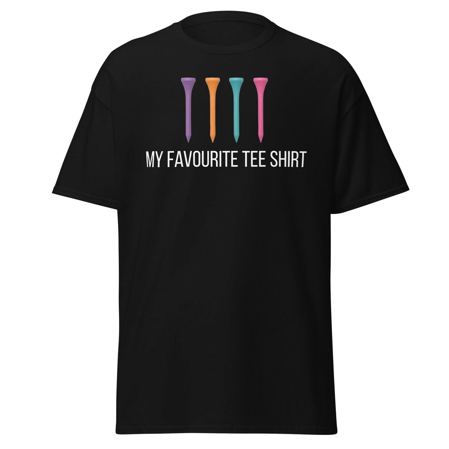 Funny Golf Tee Shirt - My Favourite Tee Pun Golfing Gift - Black - T-Shirts Online