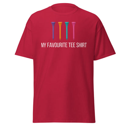 Funny Golf Tee Shirt - My Favourite Tee Pun Golfing Gift - Cardinal - T-Shirts Online