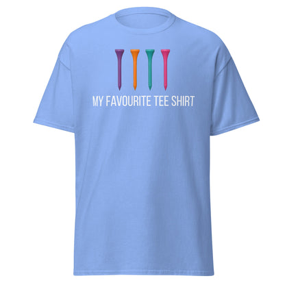 Funny Golf Tee Shirt - My Favourite Tee Pun Golfing Gift - Carolina Blue - T-Shirts Online