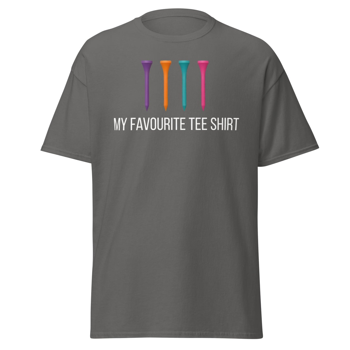 Funny Golf Tee Shirt - My Favourite Tee Pun Golfing Gift - Charcoal - T-Shirts Online