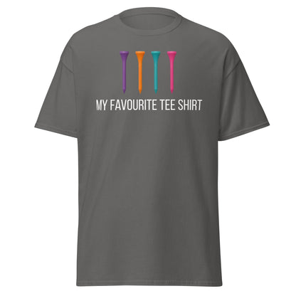 Funny Golf Tee Shirt - My Favourite Tee Pun Golfing Gift - Charcoal - T-Shirts Online