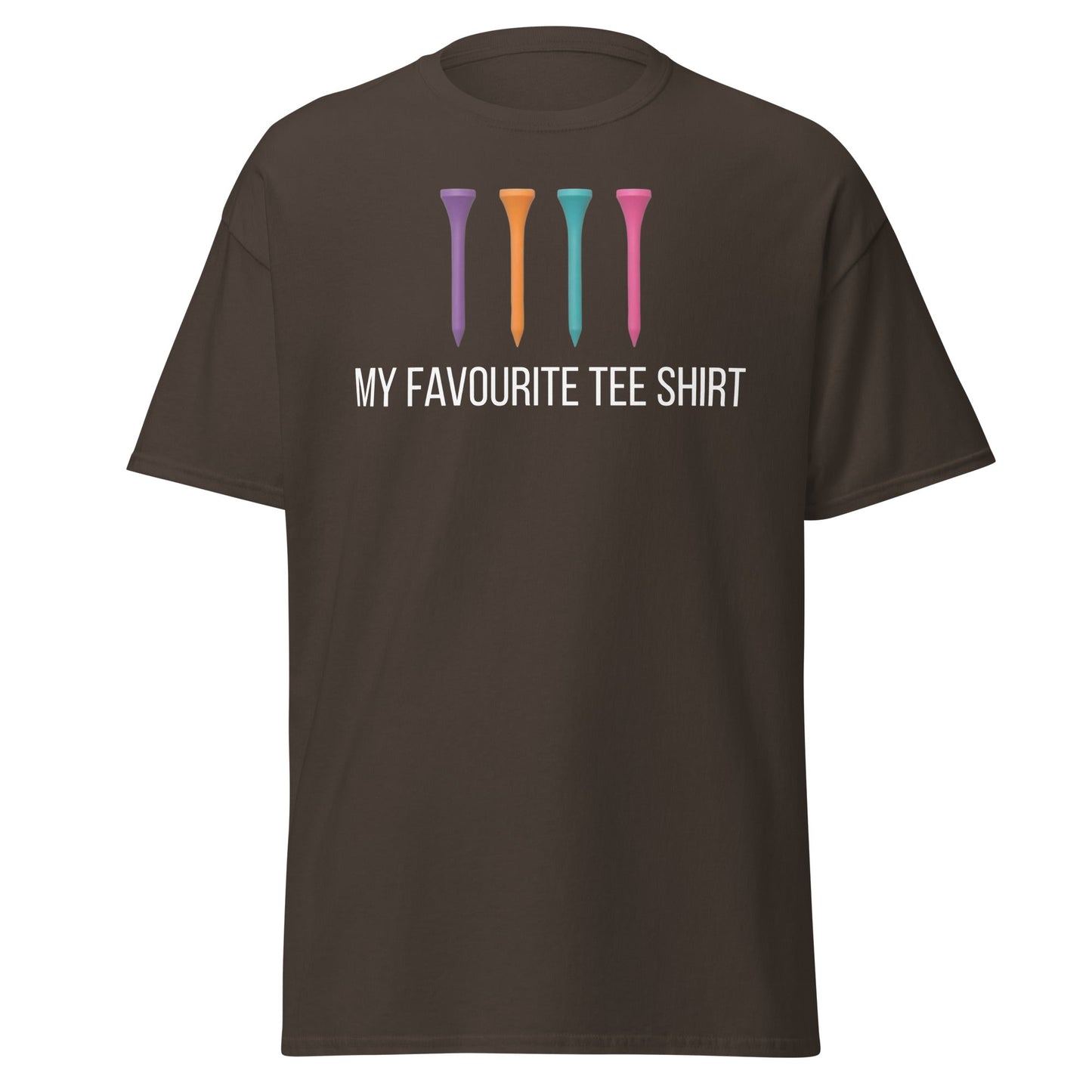Funny Golf Tee Shirt - My Favourite Tee Pun Golfing Gift - Dark Chocolate - T-Shirts Online