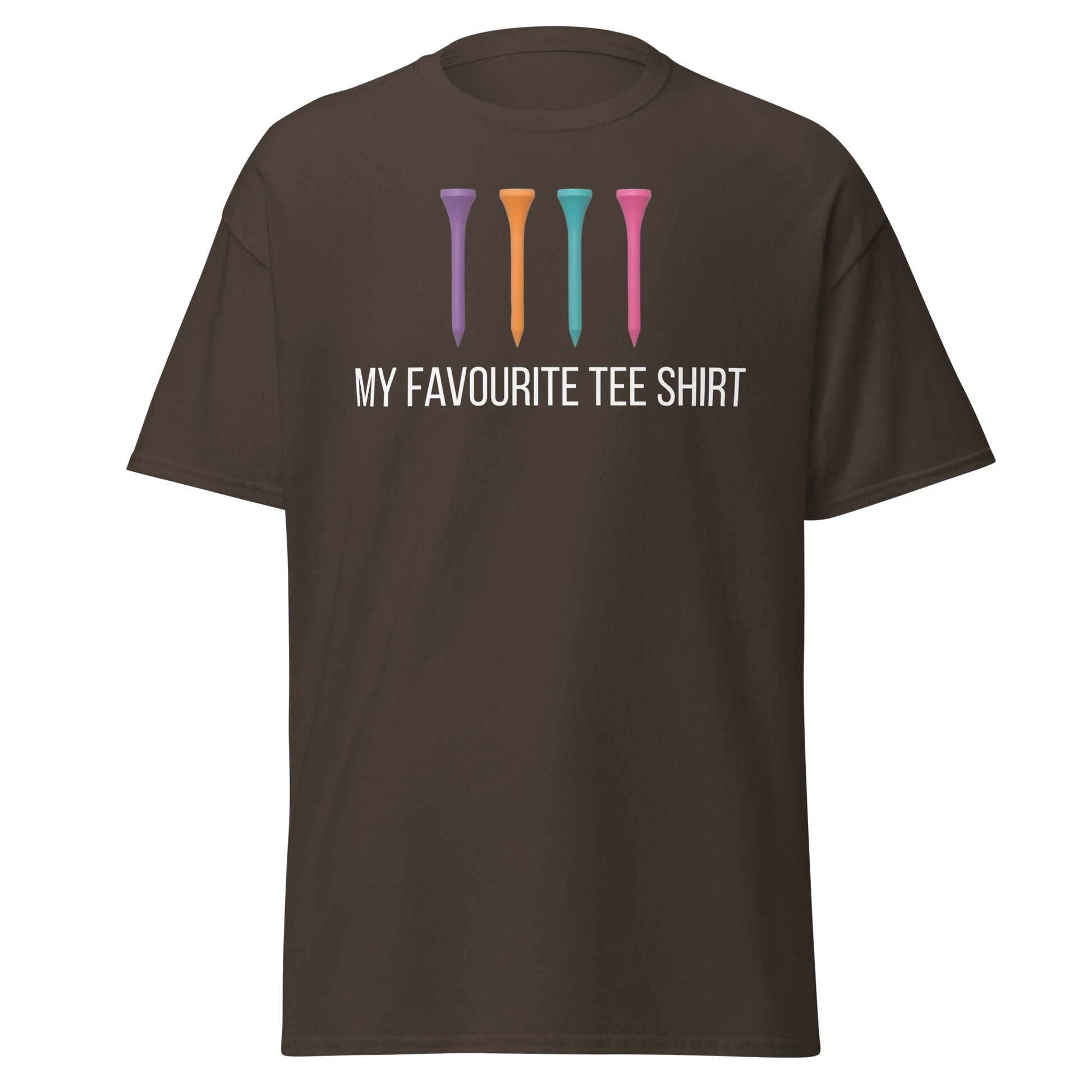 Funny Golf Tee Shirt - My Favourite Tee Pun Golfing Gift - Dark Chocolate - T-Shirts Online