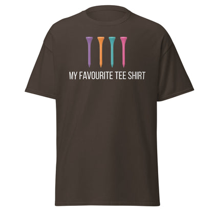 Funny Golf Tee Shirt - My Favourite Tee Pun Golfing Gift - Dark Chocolate - T-Shirts Online