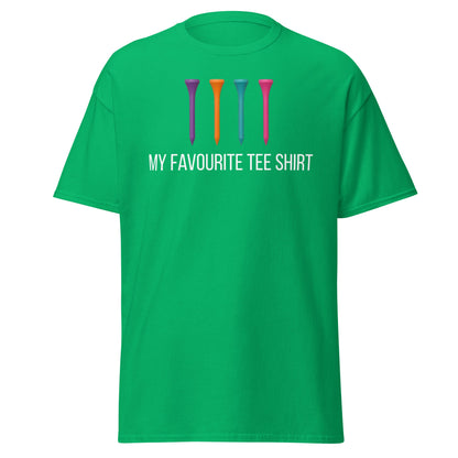 Funny Golf Tee Shirt - My Favourite Tee Pun Golfing Gift - Irish Green - T-Shirts Online