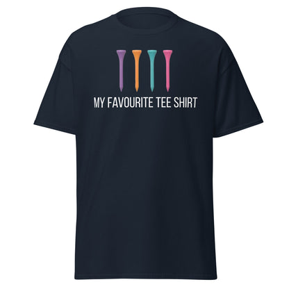 Funny Golf Tee Shirt - My Favourite Tee Pun Golfing Gift - Navy - T-Shirts Online