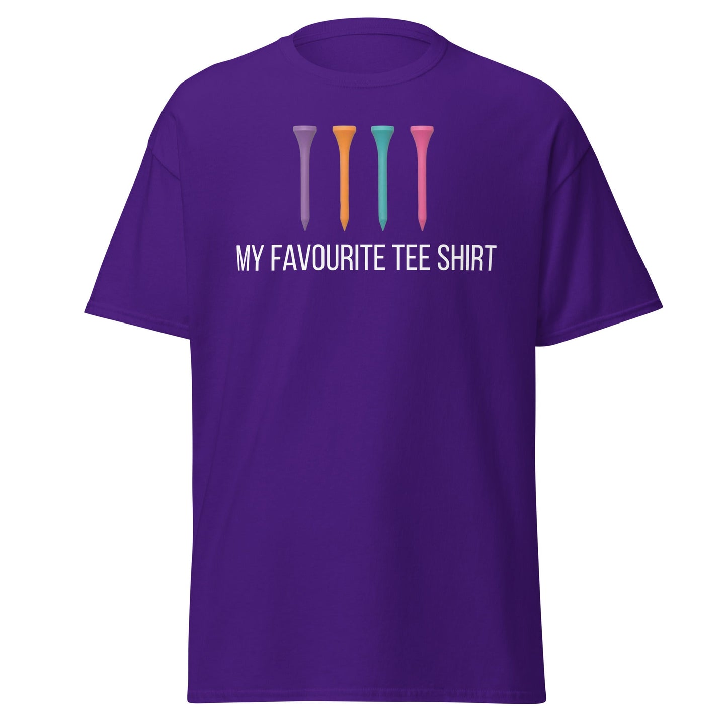 Funny Golf Tee Shirt - My Favourite Tee Pun Golfing Gift - Purple - T-Shirts Online