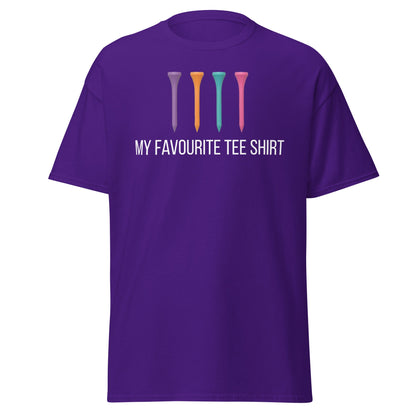 Funny Golf Tee Shirt - My Favourite Tee Pun Golfing Gift - Purple - T-Shirts Online