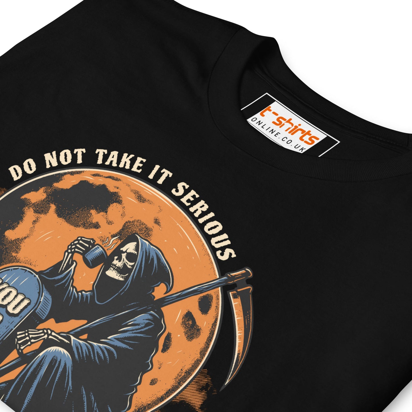 Funny Grim Reaper T-Shirt - Funny Halloween Tee - Black - T-Shirts Online