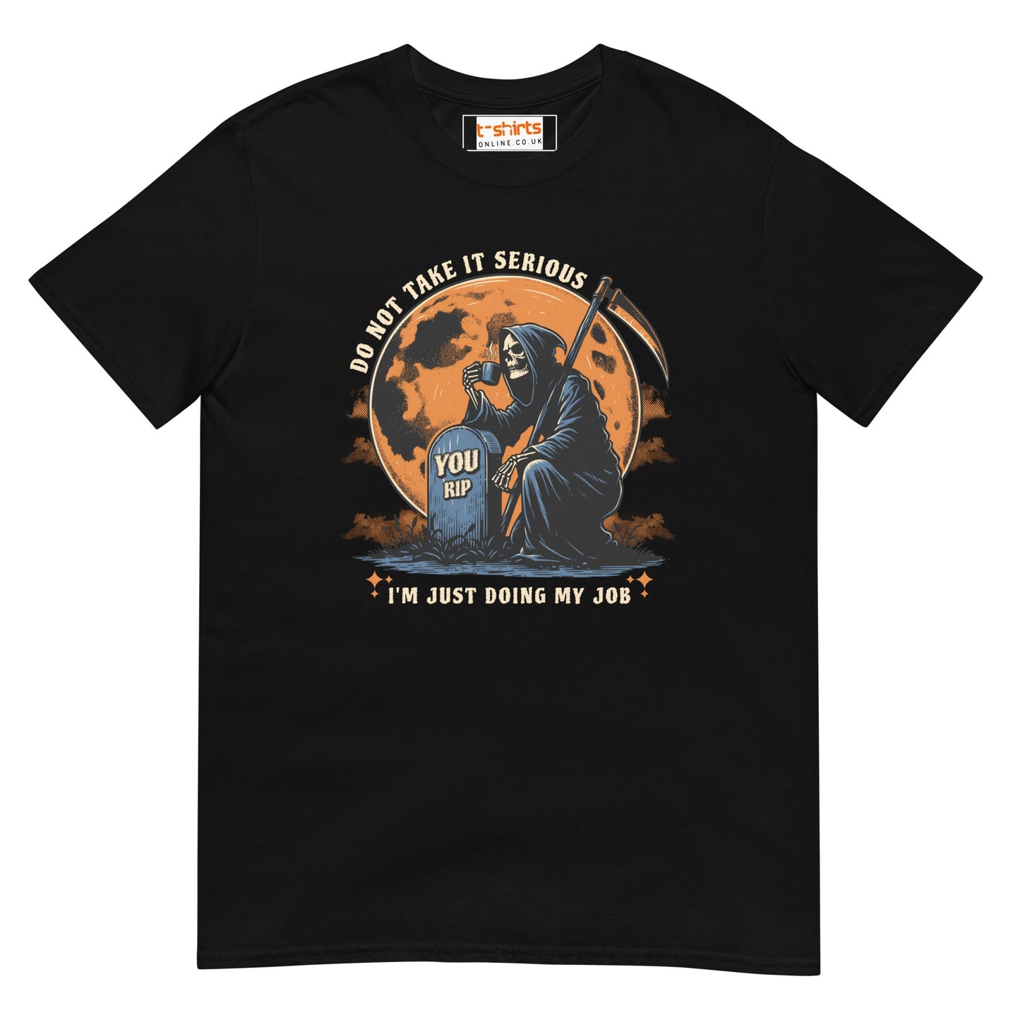Funny Grim Reaper T-Shirt - Funny Halloween Tee - Black - T-Shirts Online