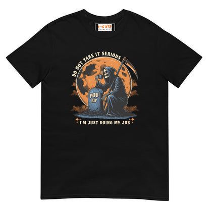 Funny Grim Reaper T-Shirt - Funny Halloween Tee - Black - T-Shirts Online