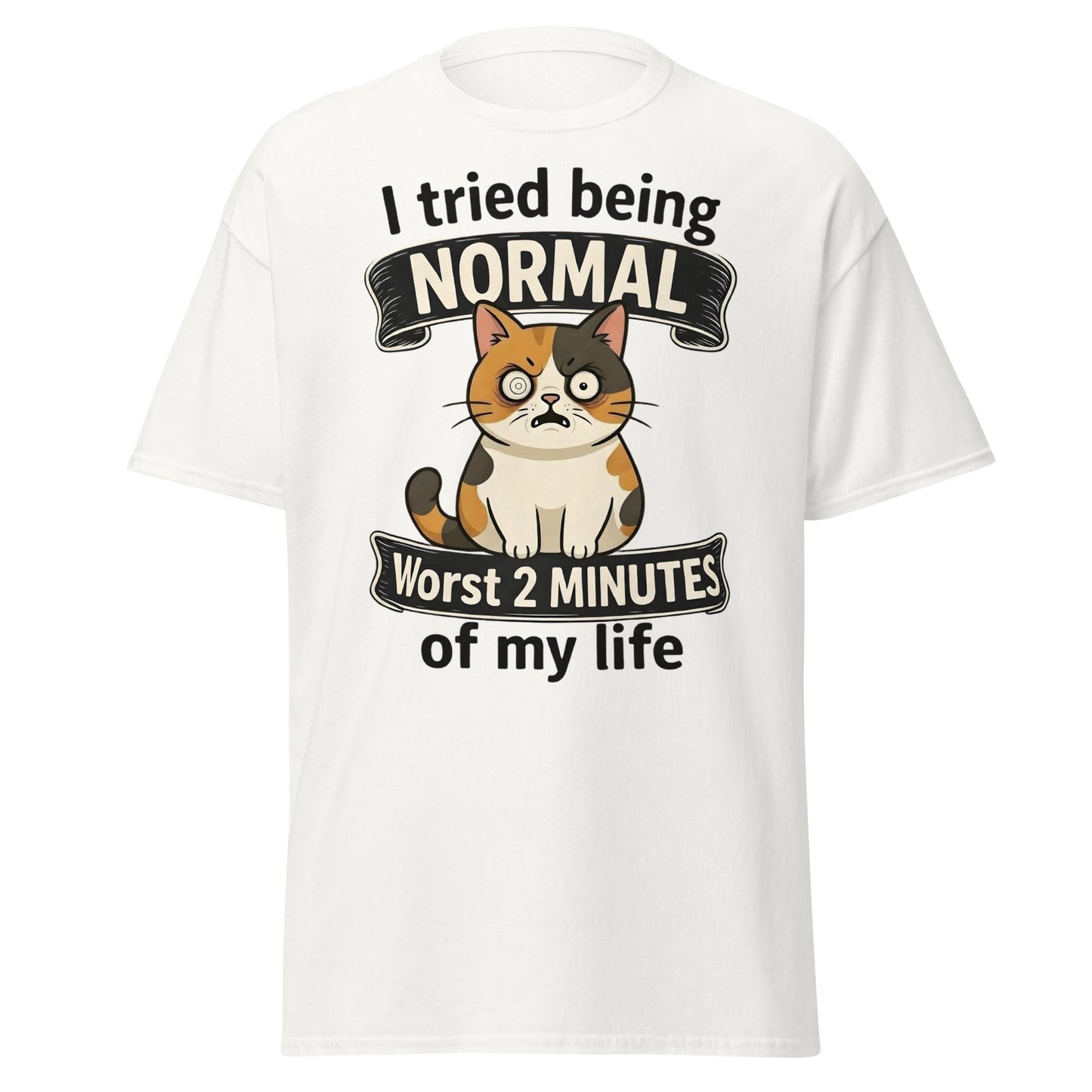 Funny Grumpy Cat T-Shirt | I Tried Being Normal Tee - White - T-Shirts Online