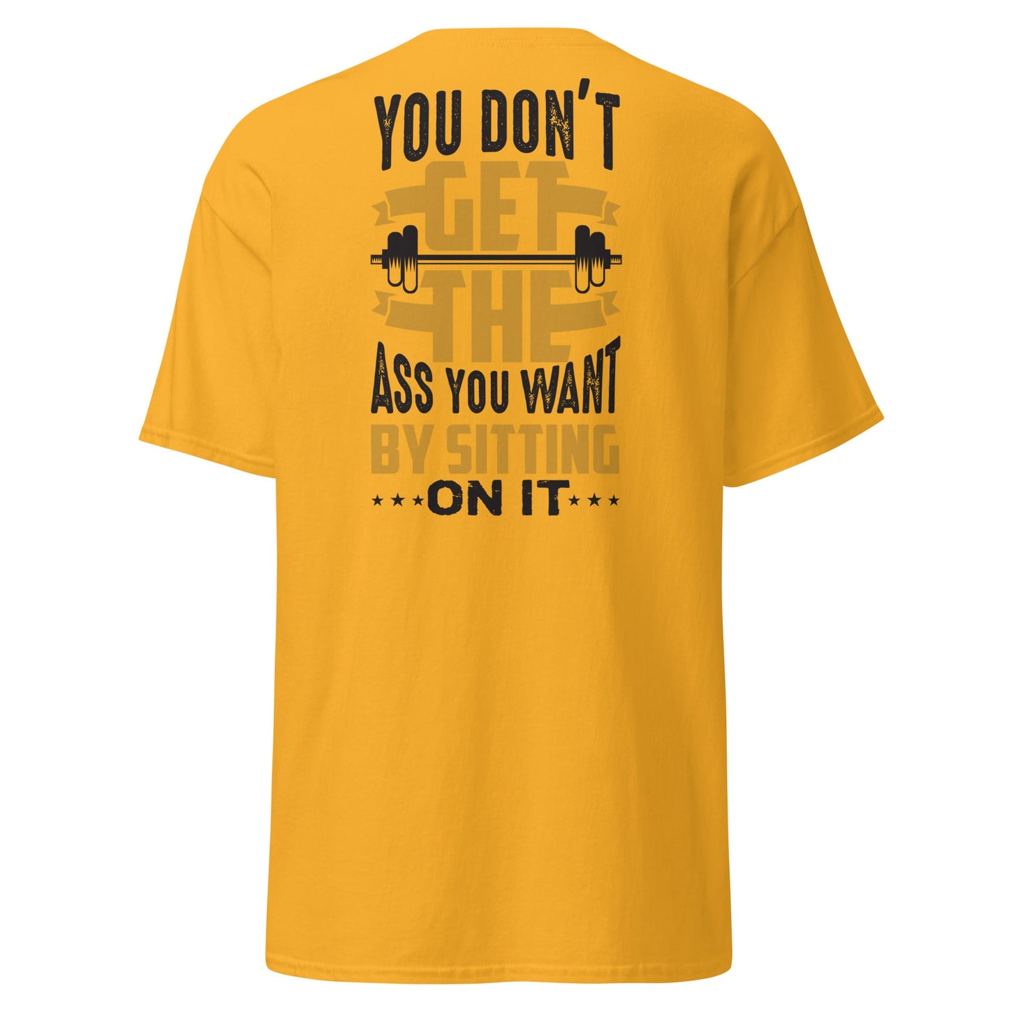 Funny Gym Motivation T-Shirt - Gold - T-Shirts Online