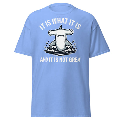 Funny Hammerhead Shark T-Shirt - It Is What It Is Tee - Carolina Blue - T-Shirts Online