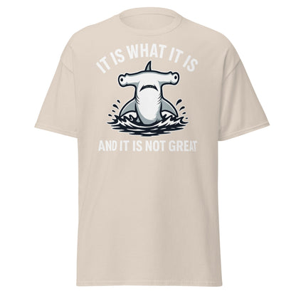 Funny Hammerhead Shark T-Shirt - It Is What It Is Tee - Natural - T-Shirts Online