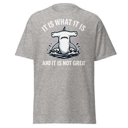 Funny Hammerhead Shark T-Shirt - It Is What It Is Tee - Sport Grey - T-Shirts Online