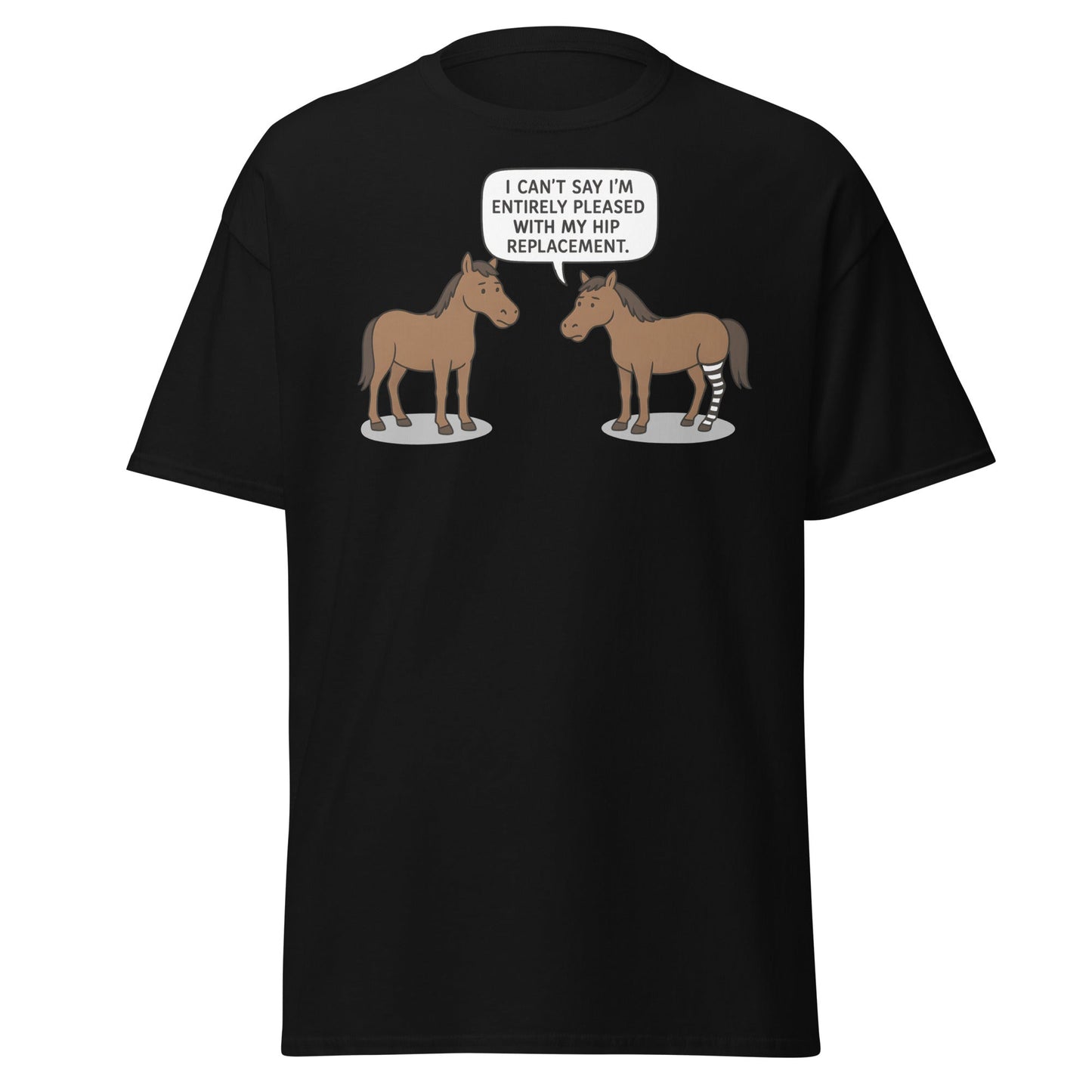 Funny Horse Hip Replacement Zebra Leg T-Shirt - Black - T-Shirts Online