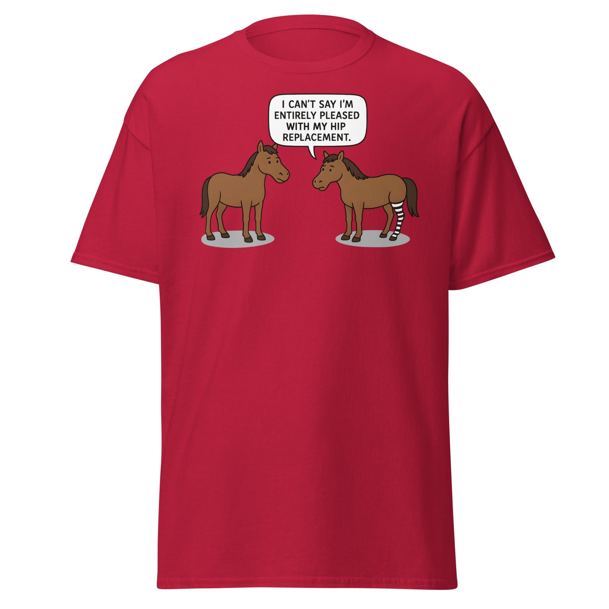 Funny Horse Hip Replacement Zebra Leg T-Shirt - Cardinal - T-Shirts Online
