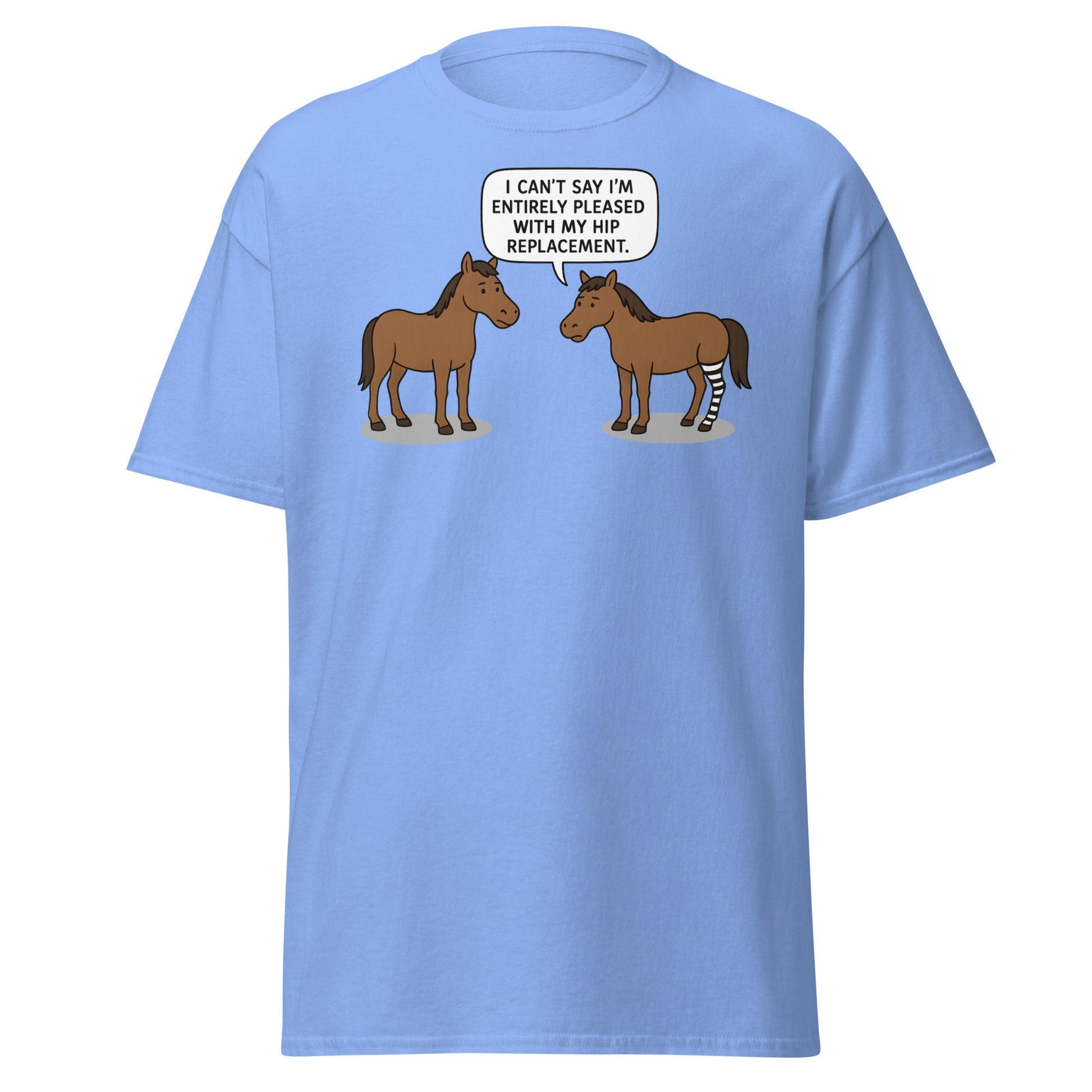 Funny Horse Hip Replacement Zebra Leg T-Shirt - Carolina Blue - T-Shirts Online