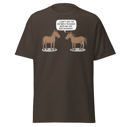 Funny Horse Hip Replacement Zebra Leg T-Shirt - Dark Chocolate - T-Shirts Online
