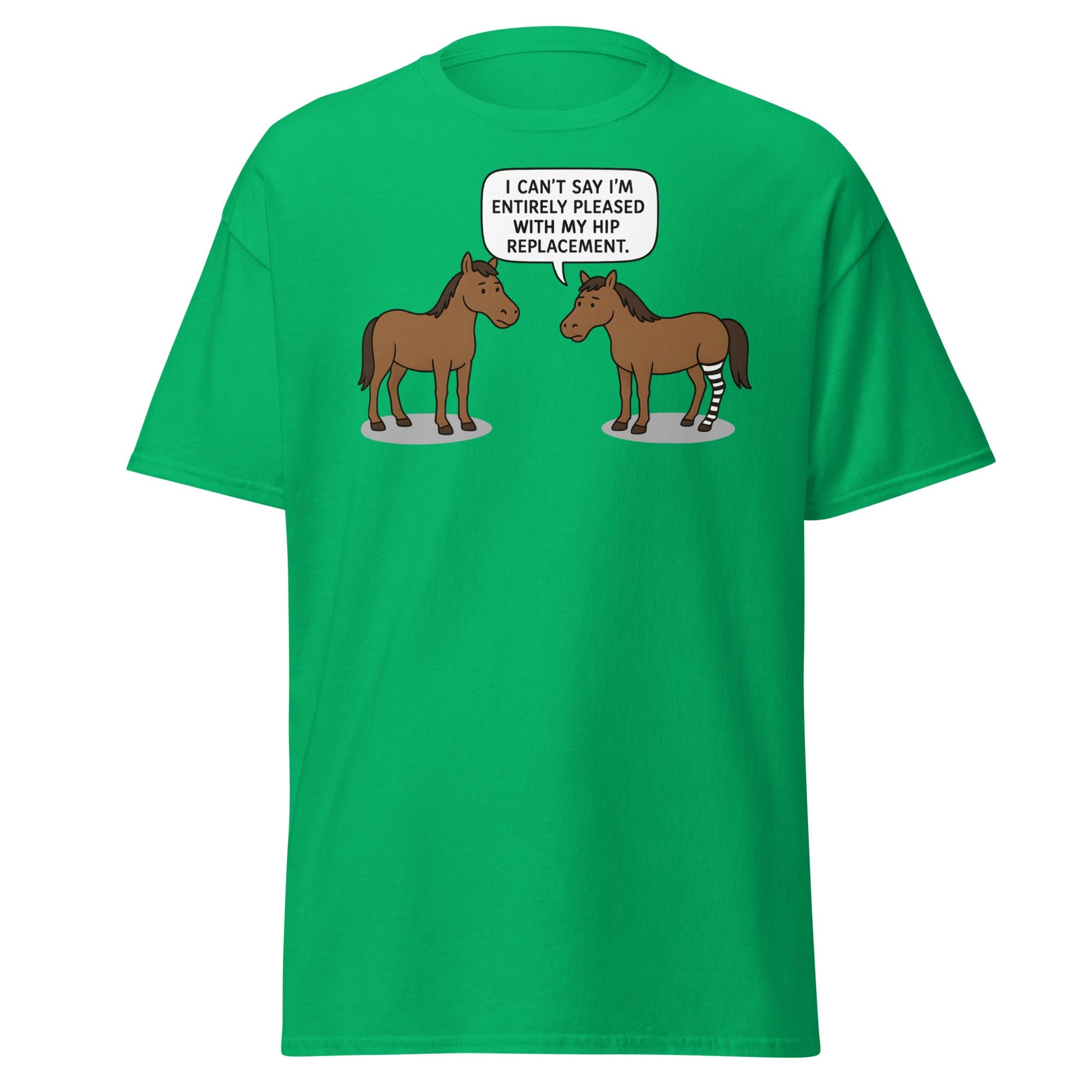 Funny Horse Hip Replacement Zebra Leg T-Shirt - Irish Green - T-Shirts Online