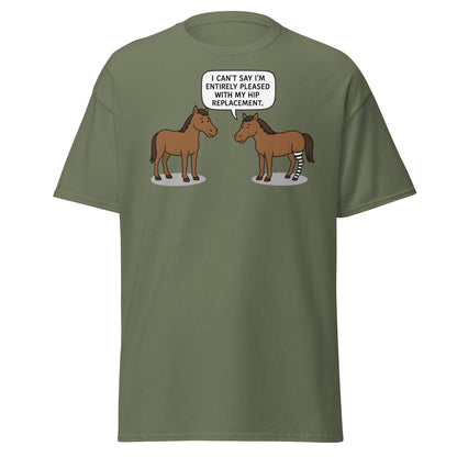 Funny Horse Hip Replacement Zebra Leg T-Shirt - Military Green - T-Shirts Online