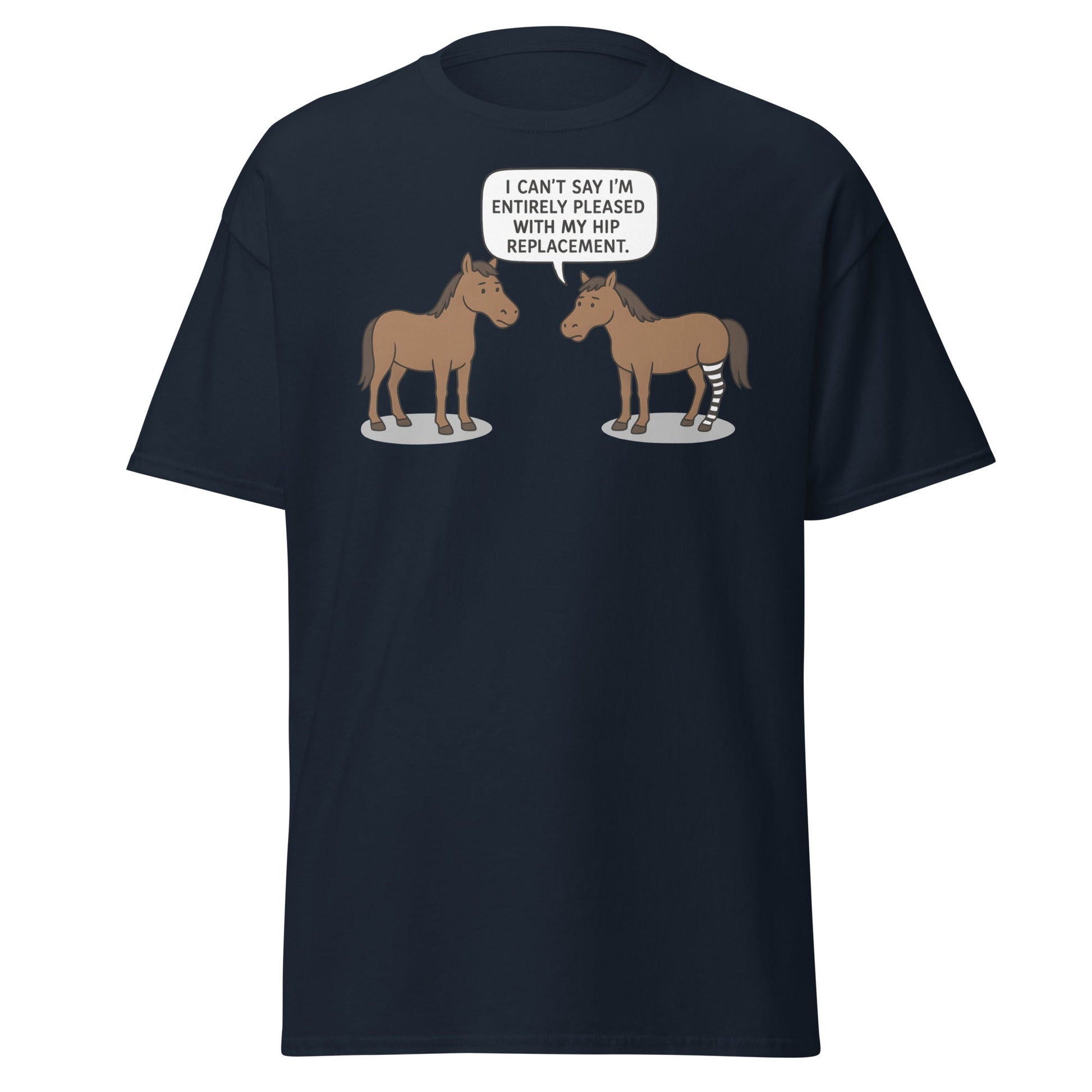 Funny Horse Hip Replacement Zebra Leg T-Shirt - Navy - T-Shirts Online