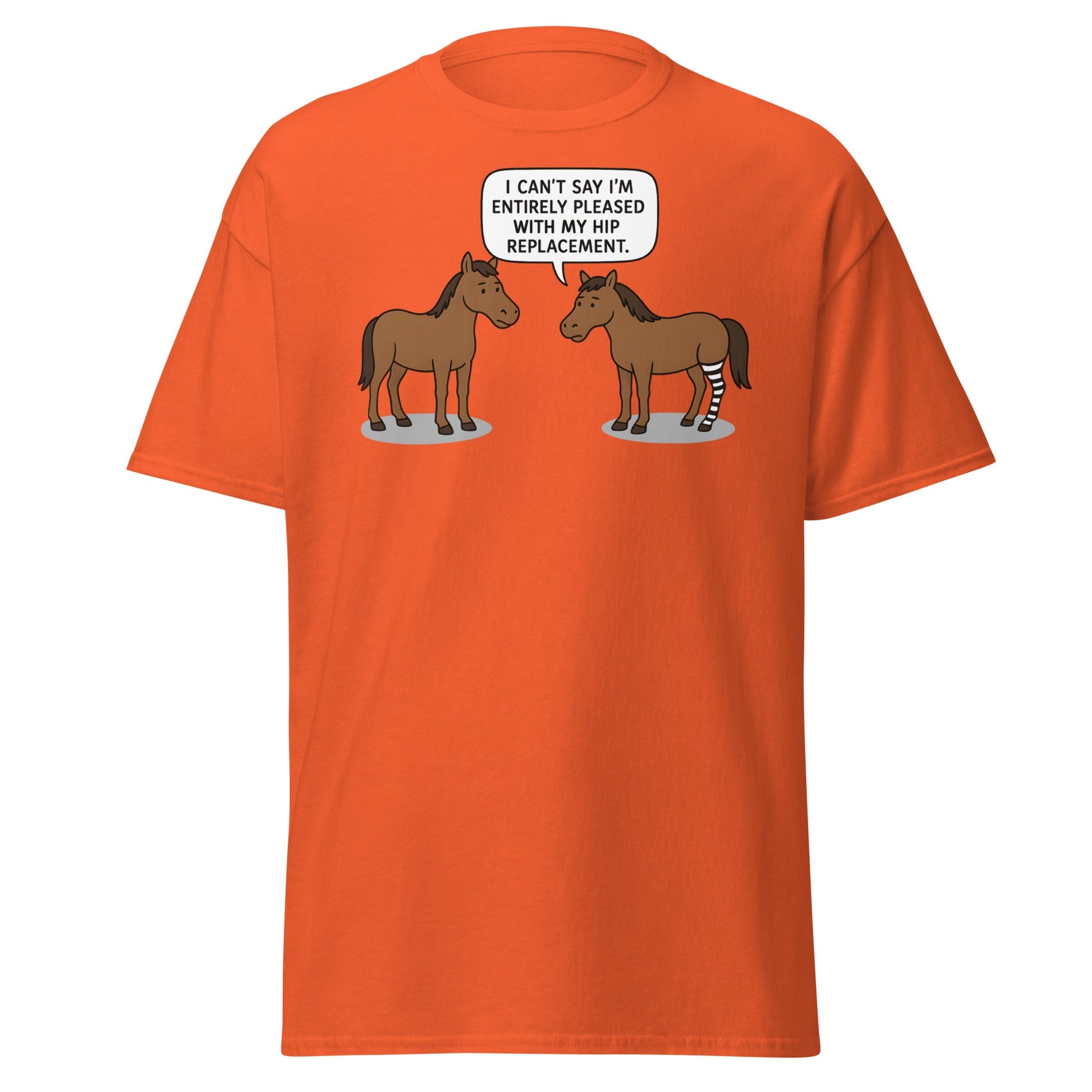 Funny Horse Hip Replacement Zebra Leg T-Shirt - Orange - T-Shirts Online