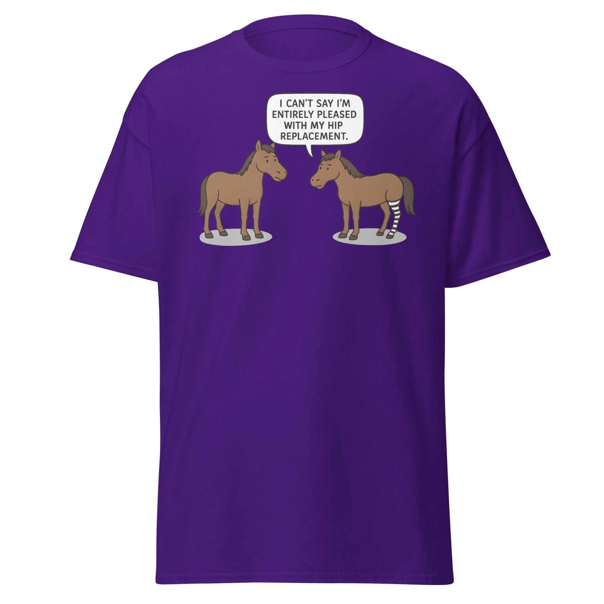 Funny Horse Hip Replacement Zebra Leg T-Shirt - Purple - T-Shirts Online