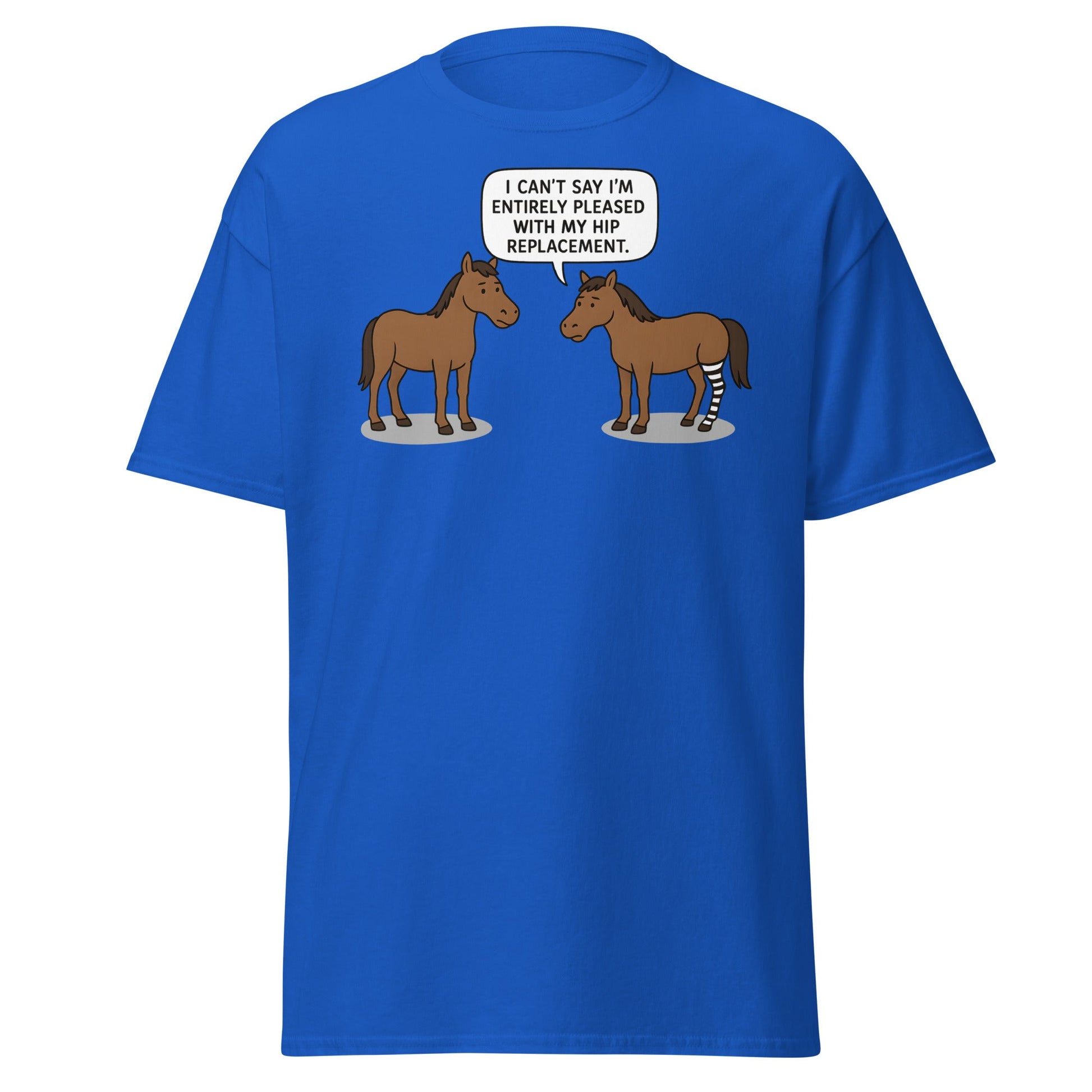 Funny Horse Hip Replacement Zebra Leg T-Shirt - Royal - T-Shirts Online