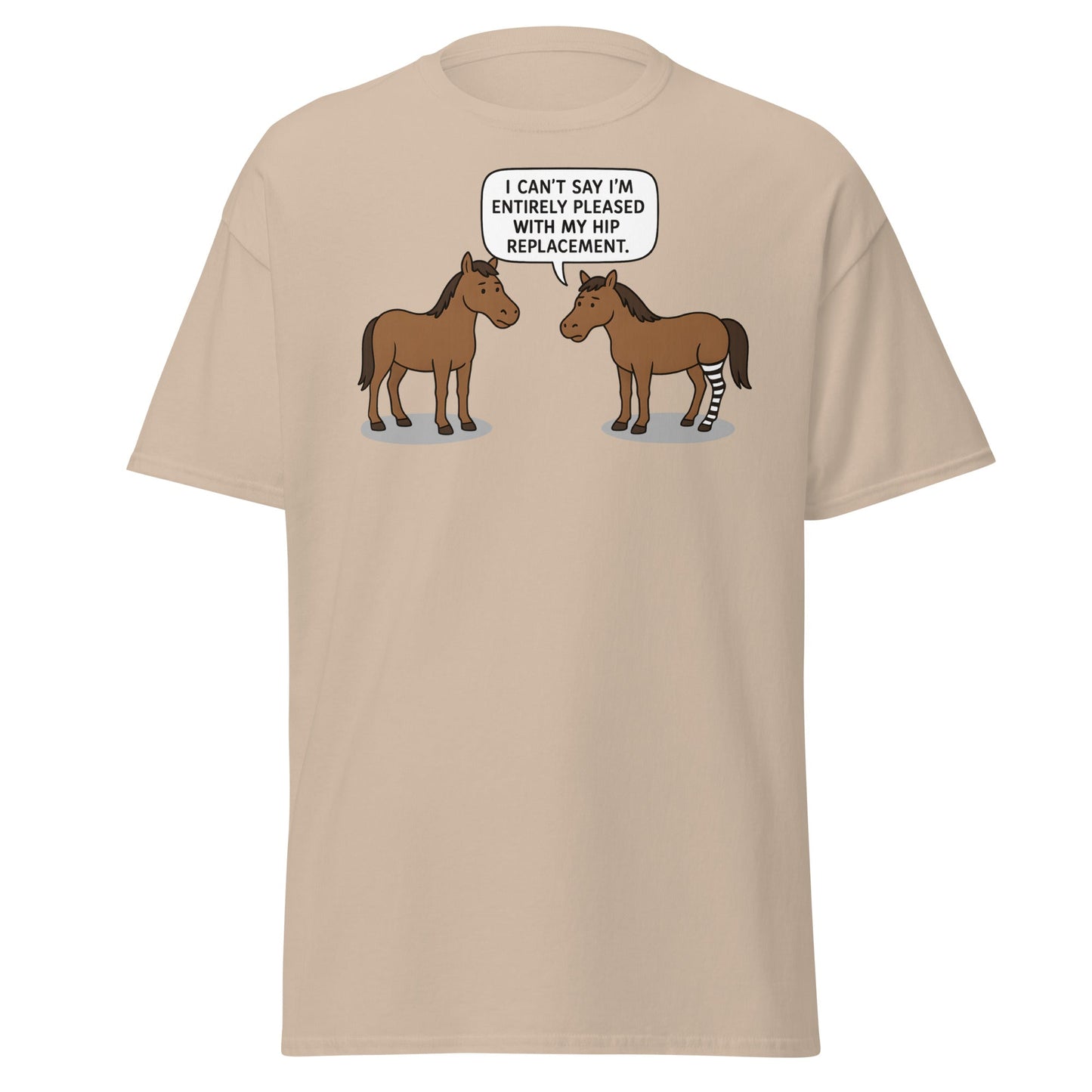 Funny Horse Hip Replacement Zebra Leg T-Shirt - Sand - T-Shirts Online