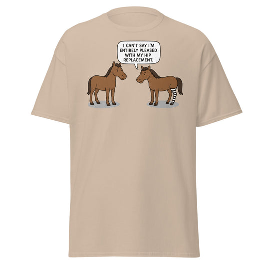 Funny Horse Hip Replacement Zebra Leg T-Shirt - Sand - T-Shirts Online