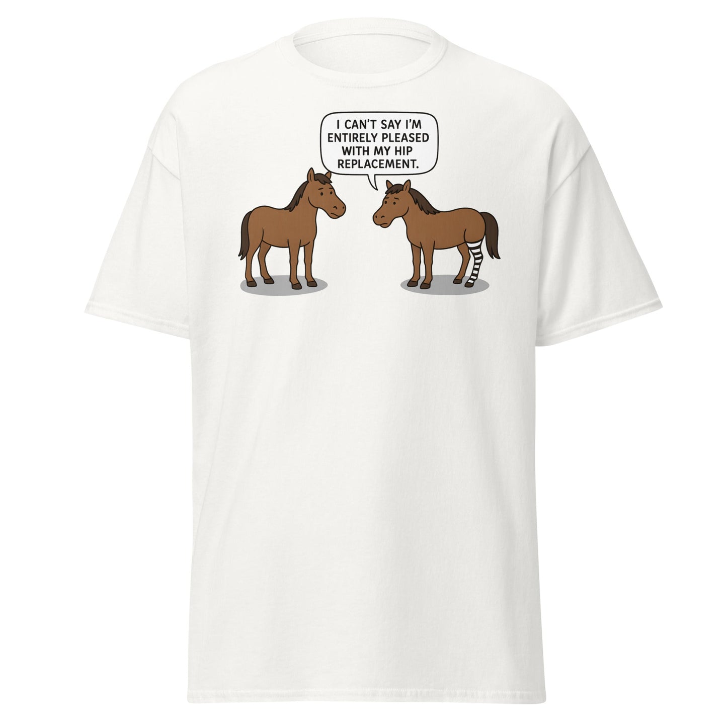 Funny Horse Hip Replacement Zebra Leg T-Shirt - White - T-Shirts Online