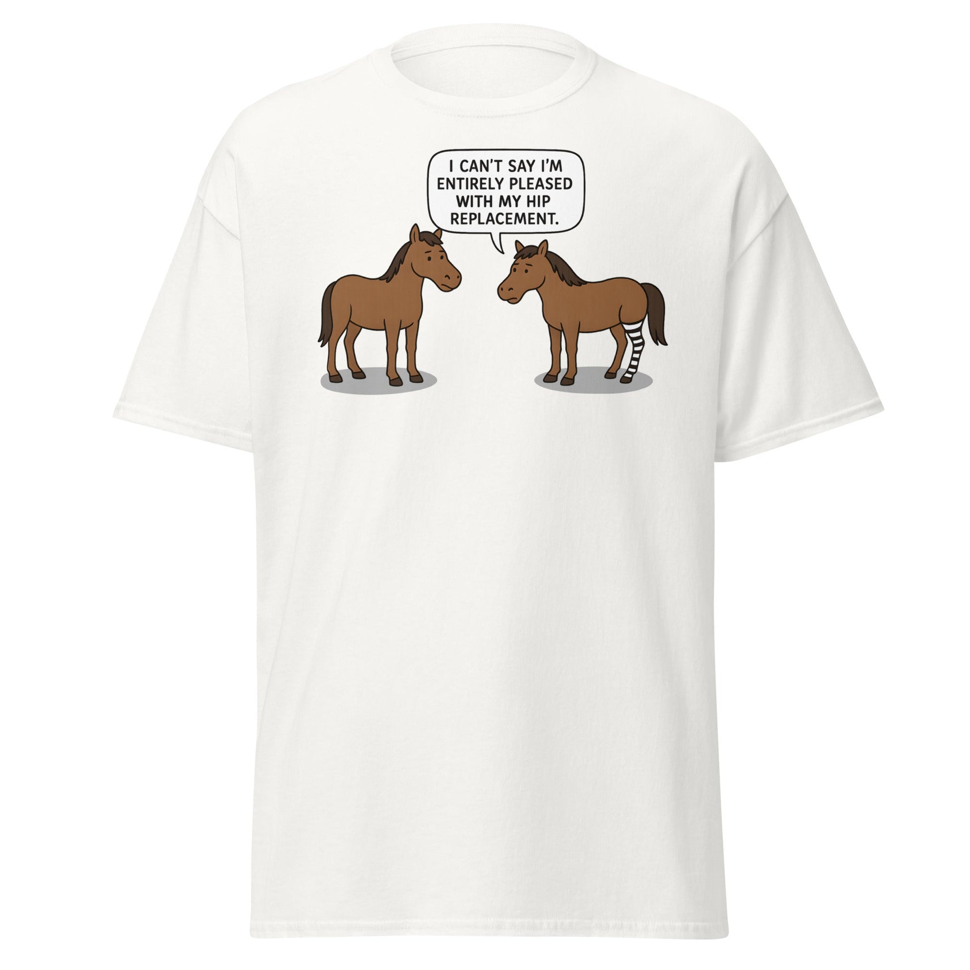 Funny Horse Hip Replacement Zebra Leg T-Shirt - White - T-Shirts Online